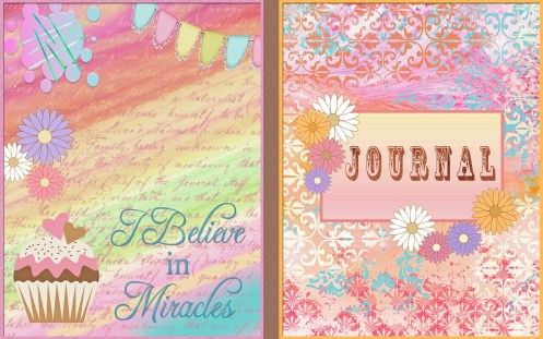 Pretty Flower Journal front and Back page