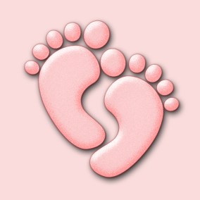 Baby feet tile
