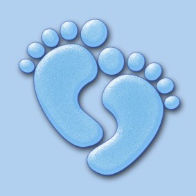 Blue Baby feet tile